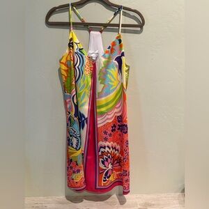 Lavender Brown Vibrant Floral Mini dress